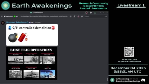 Earth Awakenings - Livestream 1 - #4187 - Live on Rumble/Youtube/X-Twitter/Twitch