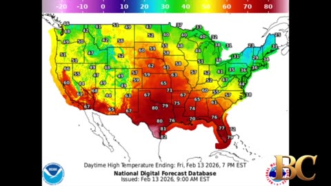 National Weather Forecast (February 13, 2026)