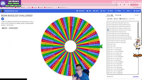 BEAN BOOZLED LIVE CASINO GAME CHALLENGE!