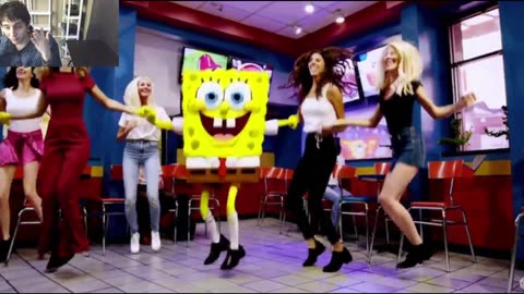 SpongeBob SquarePants Dancing With Women At A Taco Bell Restaurant Fake Funny Parody Video
