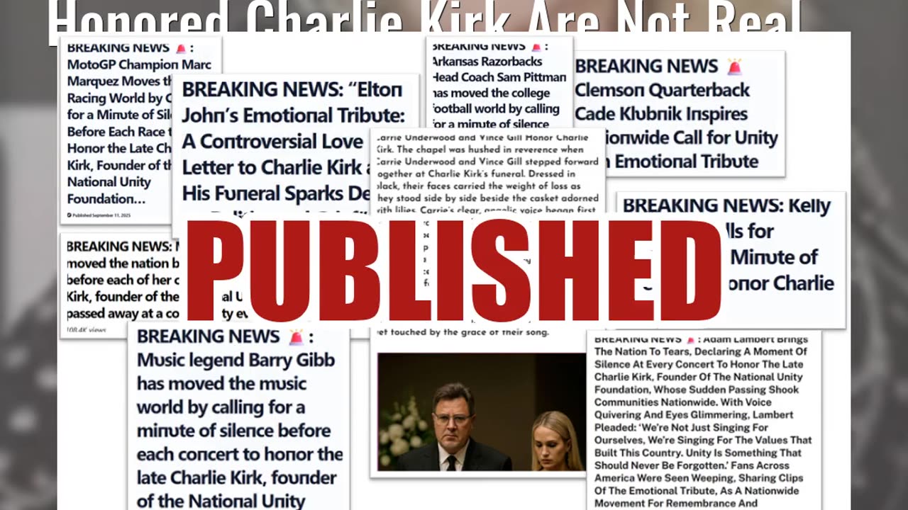 Fact Check: Posts Claiming Various Celebrities Honored Charlie Kirk Are Not Real