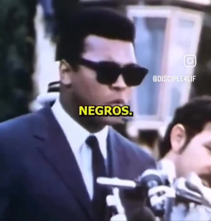 Based Muhammad Ali. He knew race mixing wasnt a good thing