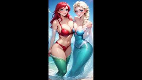 Elsa and Ariel fun Time
