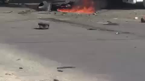 Footage shows a vehicle struck by the IDF in Tripoli, southern Lebanon.