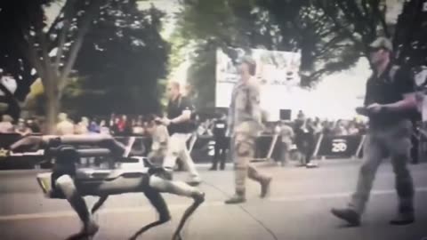 Meanwhile US Army robot dogs march down DC for the Armys 250th Birthday