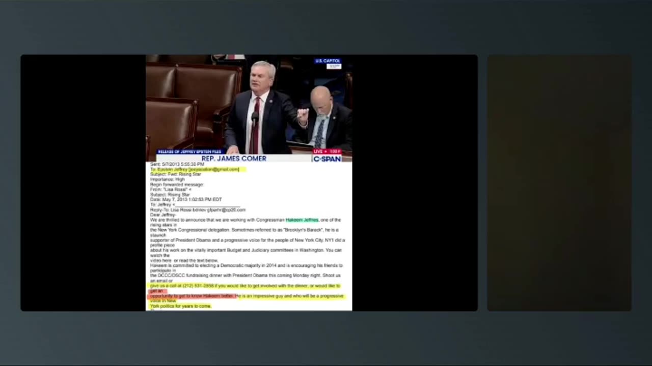 Comer: Hakeem Jeffries Campaign Solicited Money From Jeffrey Epstein In 2013