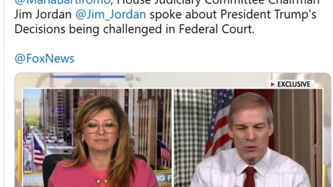 Rep Jim Jordan Discusses Radical Judge’s Interference with President Trump’s America First Agenda with Maria Bartiromo