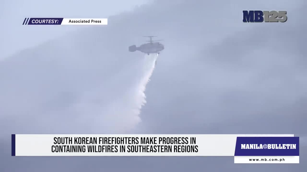 South Korean firefighters make progress in containing wildfires in southeastern regions