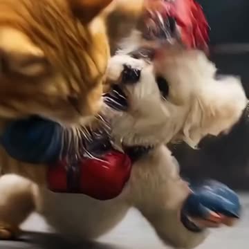 “🐱🥊🐶 Cat vs Dog Boxing Match – Who Wins?!”