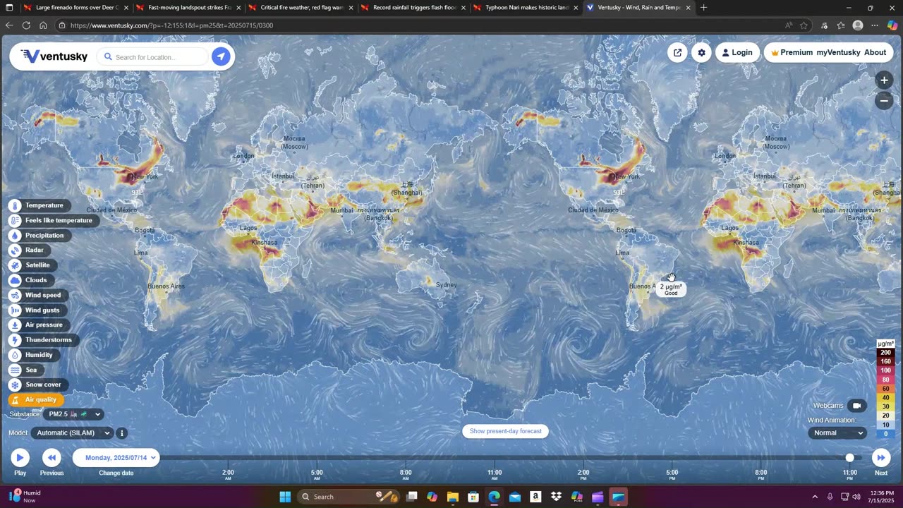 WORLDWIDE WEATHER EVENTS. STAY ALERT