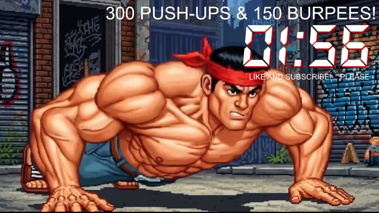 Everyday 300 push ups and 150 Burpees!