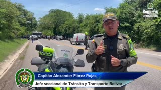 Troncal de Occidente bloqueada por campesinos en El Carmen de Bolívar