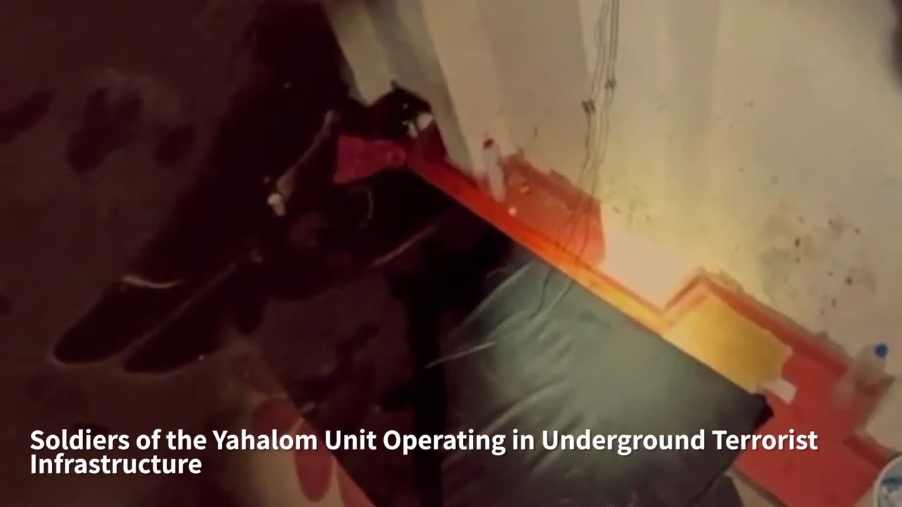 Footage from soldiers of the Yahalom Unit operating in underground terrorist infrastructure: