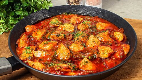 CHICKEN FILLET IN SAUCE IN A PAN. it will not be dry! How to cook delicious chicken BREAST?