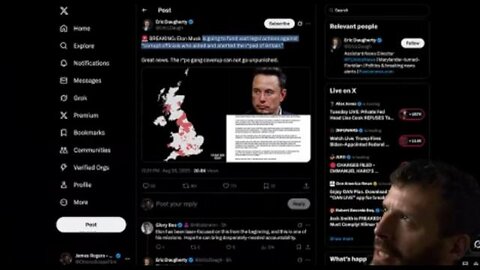 Musk to send funds to Britts to fight rape gang coverup politicians