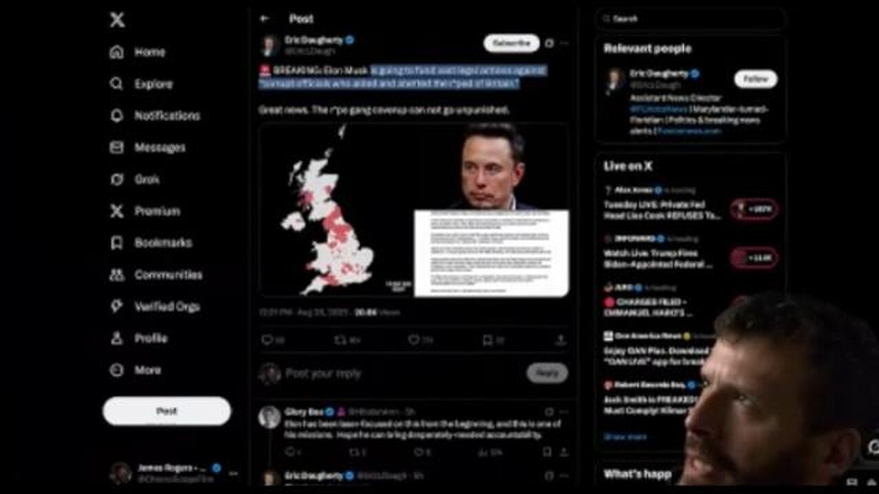 Musk to send funds to Britts to fight rape gang coverup politicians