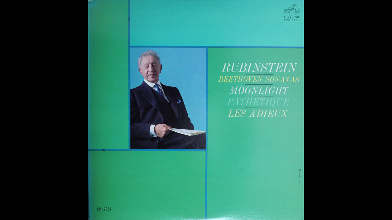 Beethoven - Moonlight, Les Adieux, Pathetique Sonatas - Rubenstein (1962) [Complete LP]