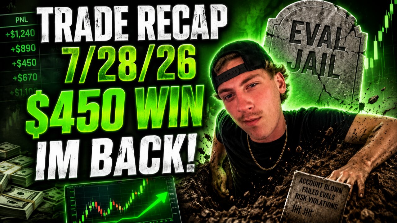 NASDAQ IS STARTING TO FALL OFF A CLIFF! BACK IN THE GAME! Trade recap 7/28/26 ($450 Win)