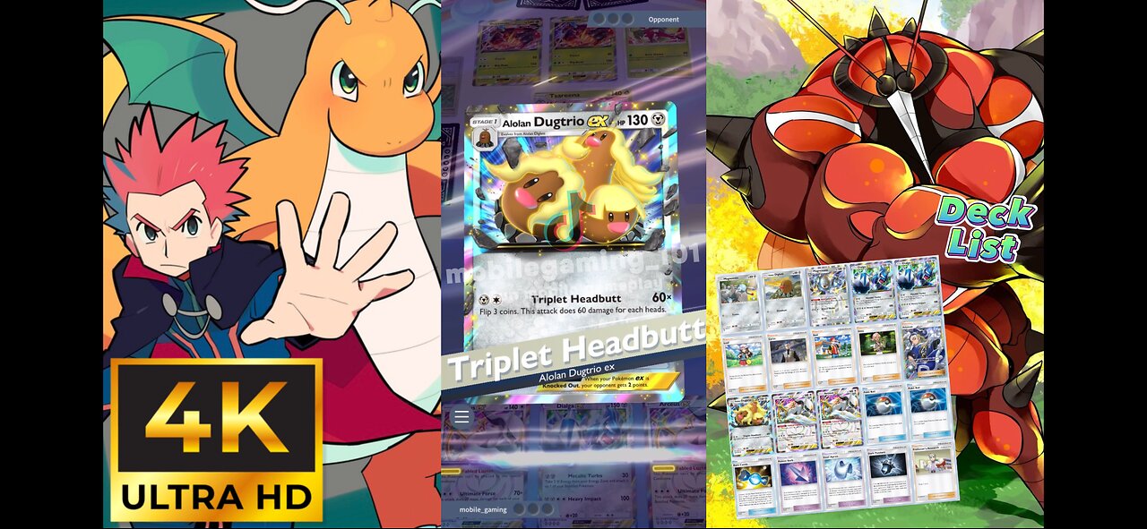 [4K Full Game] Pokémon TCG Pocket Step-Up Battle #1 (Expert) ArceusMetal VS Tsareena & Buzzwole ex