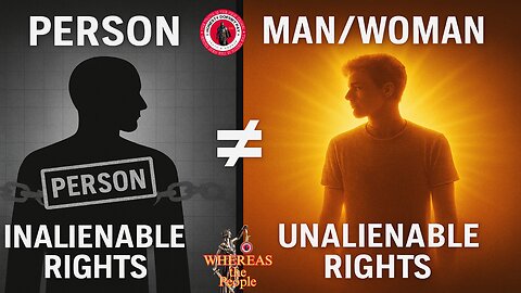 The Definition of a Person vs. a Man or Woman | Exposing the Legal Fraud
