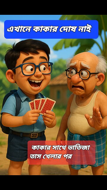 Funny Bangla Cartoon | চাচার দোষ নাই | 3D Pixar Style | Village Comedy Short Film 2025