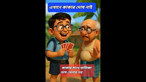 Funny Bangla Cartoon | চাচার দোষ নাই | 3D Pixar Style | Village Comedy Short Film 2025