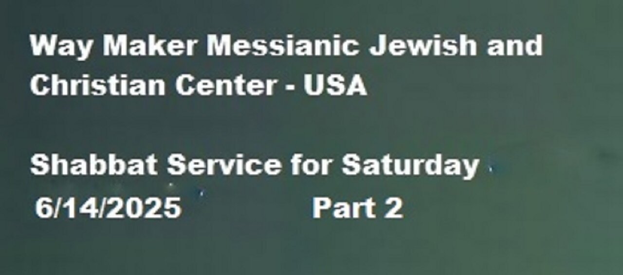 Parashat Beha'alotecha - Shabbat Service for 6.14.25 - Part 2