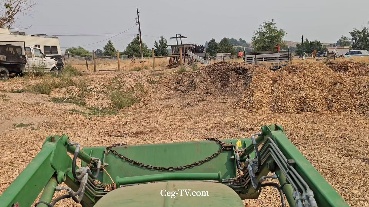 Graham Family Farm NW: Moving Uribe's Tree Service Wood Chips