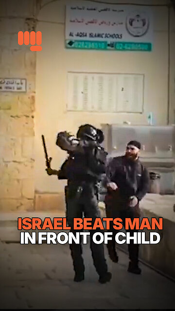 ISRAEL BEATS MAN IN FRONT OF CHILD