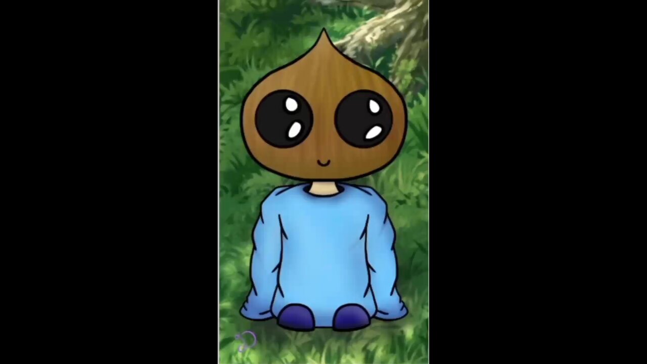 Drawing a little guy with an acorn on his head