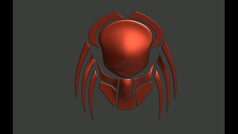 Predator 3D logo designed in Blender
