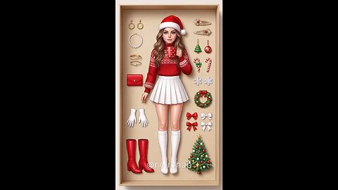 Christmas Doll Gift 🎁 | Christmas Tree, Decorations & Festive Dress Change