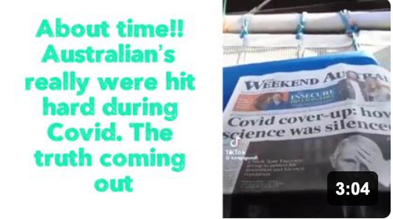 About time!! Australian’s really were hit hard during Covid. The truth coming out