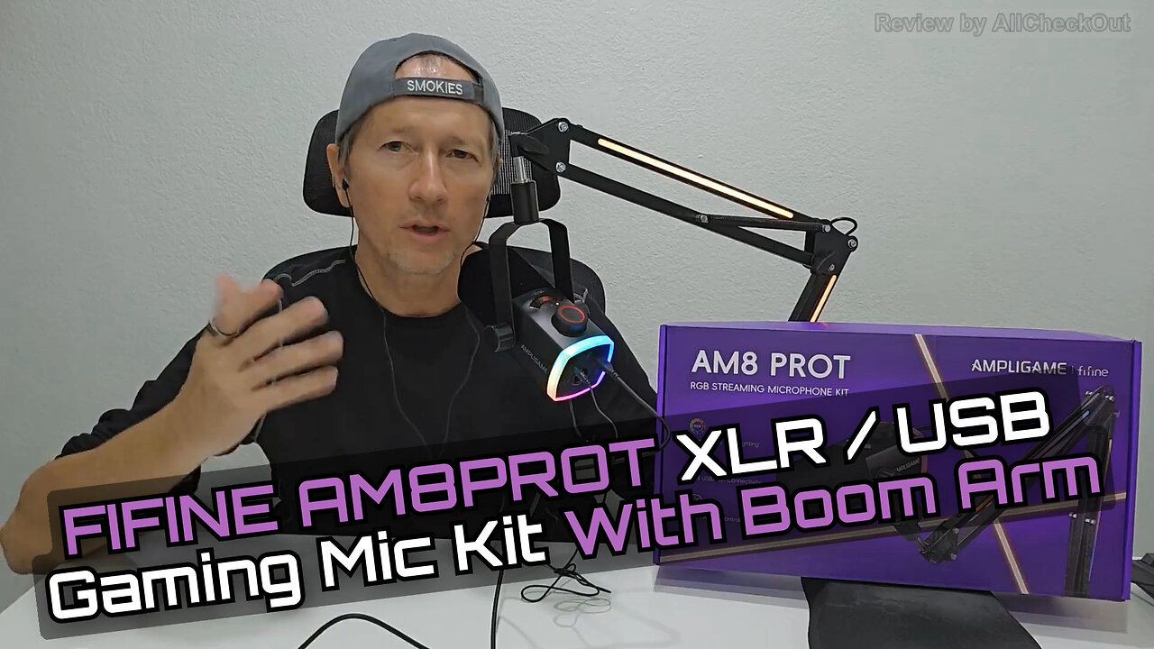 FIFINE AmpliGame AM8PROT XLR USB Dynamic Gaming Microphone Kit Full Setup & Sound Test