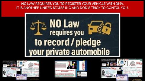 PROOF THERE IS NO LAW ON EARTH TO REGISTER YOUR VEHICLE TO THE UNITED STATES INC FOREIGN CORP