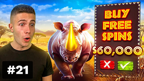 $60,000 Bonus Buy on GREAT RHINO MEGAWAYS 🦏 (60K Bonus Buy Series #21)