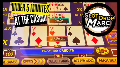 IN WIN DIP!! – 4 of a Kinds kept hitting on Triple Double Video Poker