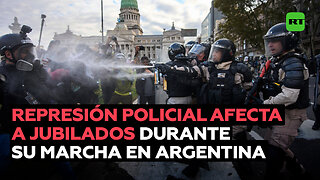 Decenas de afectados por la represión policial durante la marcha de jubilados en Argentina