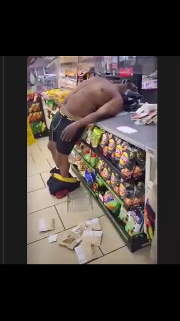 Zombie or maybe he was really really really tired. Dumb Ass.