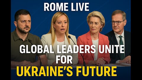 Rome LIVE: Global Leaders Unite for Ukraine’s Future | Zelensky, Meloni, Von der Leyen & More
