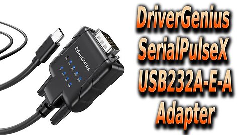DriverGenius SerialPulseX Series USB-C to RS-232 Converter w/ 9-LED Indicator (USB232A-E-C)