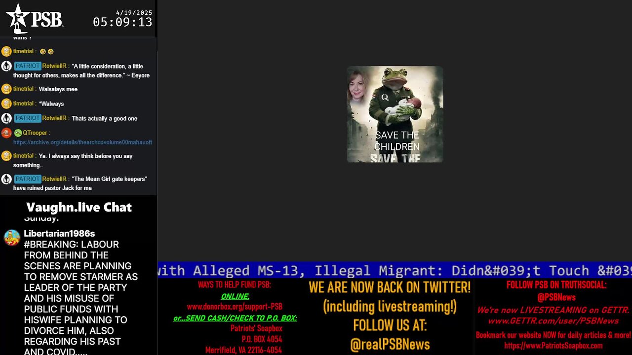 2025-04-19 05:04 EDT - Patriots Rising: with Q Trooper & Majjik