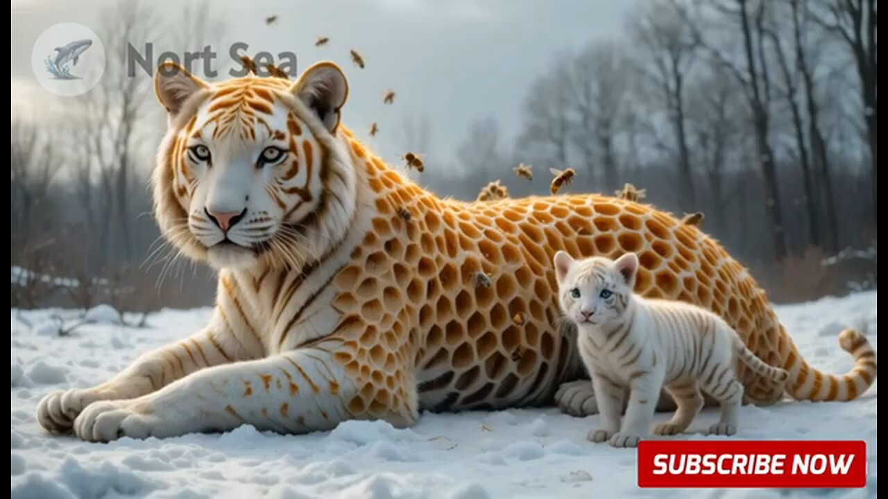 Shocking Rescue: White Tiger Injured by Millions of Bees Nesting Inside Its Body