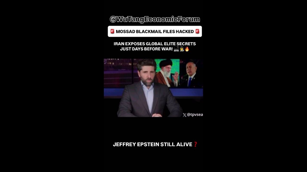 Iran stole 3TBs of data from Israel but Trumps team has Epstein
