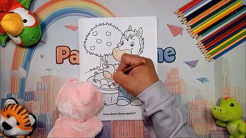Happy Coloring 🎨 Pony Picking Apples🍎