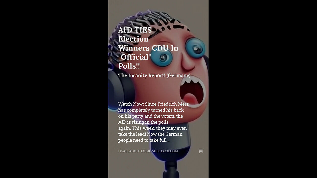 AfD TIES Election Winners CDU In "Official" Polls!!🥳