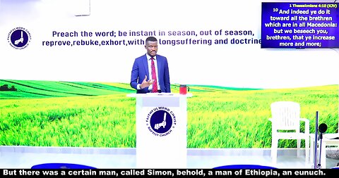But there was a certain man, called Simon, behold, a man of Ethiopia, an eunuch
