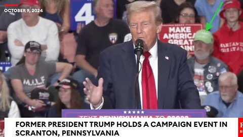 JFK JR GREEN HAT GUY- Trump Plays FULL METAL JACKET Video @ PA Rally ON LGBTQ+ Inclusion In Military