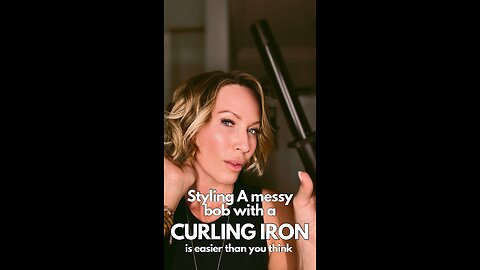 Styling A Messy Bob with A Curling Iron