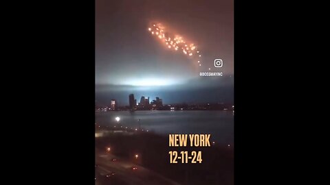 New York Skies Lighting Up At Date Of 12-11 (Orange Dragon Lights)